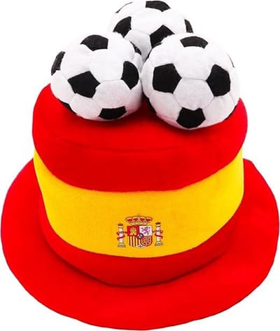 Hoge Voetbalfan Hoed met 3D-Voetballen - Ideaal voor Euro, WK, en Voetbalfeesten