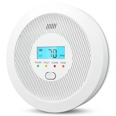 Kbstronics Koolmonoxidemelder met 10-jarige sensor en LCD display - Inclusief batterijen - CO-melder - voldoet aan Europese Norm EN50291