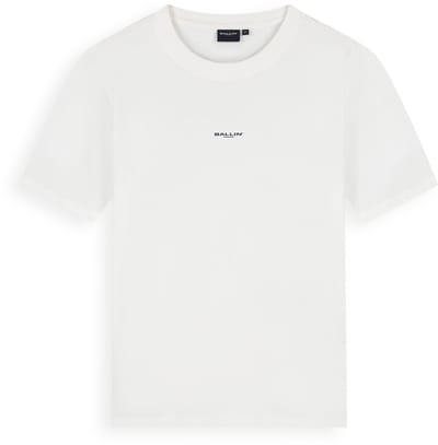 Ballin Amsterdam - Heren Regular fit T-shirts Crewneck SS - Off White - Maat M