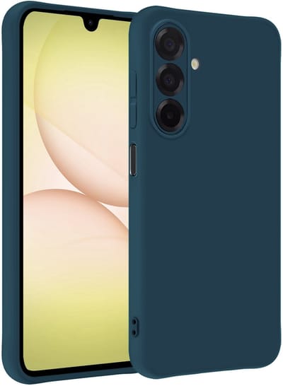 Hoesje - Geschikt voor Samsung Galaxy A17 - Sterk & Shockproof - Hoes Cover - Siliconen Case - Telefoonhoesjes - Donkerblauw