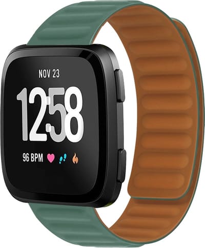 By Qubix - Compatible Fitbit bandje - geschikt voor Fitbit Versa 3/4 & Sense 1/2 - Siliconen Loop bandje - Groen Smartwatchbandje bandje Armband Polsband Strap Band Watchband