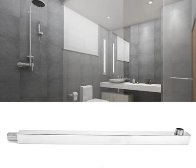 JHUBERS- Douchekopverlengingsarm 40 cm - Roestvrijstalen Douchearmverlenger - Wandgemonteerde Regendouchestang - Verstelbare Douchekop - Perfecte Waterdruk - Ideaal voor Badkamer - Douchearm