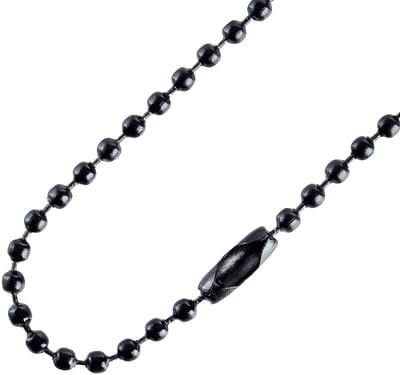 10 stuks - 10 cm - Kogelketting met sluiting / kogeldiameter 2,4 mm - Zwart