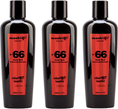 mashup haircare Colour Me Beautiful N° 66 Sexy Red Shampoo 250ml - 3 stuks