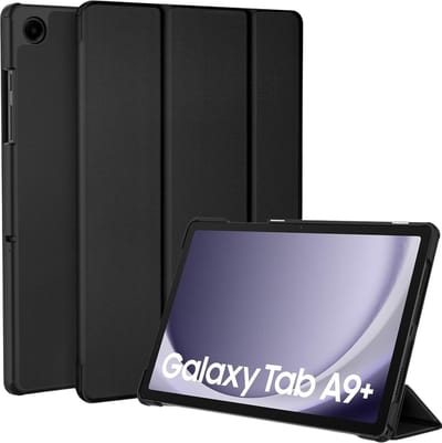 Cover geschikt voor Samsung Galaxy Tab A9 Plus 2023 - multi-positie volledige bescherming - Zwart