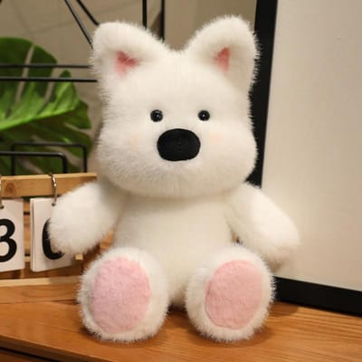 Schattig Ren Dieren Pluche Speelgoed Zacht Pluizig Konijn Hondje West Highland White Terrier Pop Slaapmaatje Verjaardagscadeau 35cm