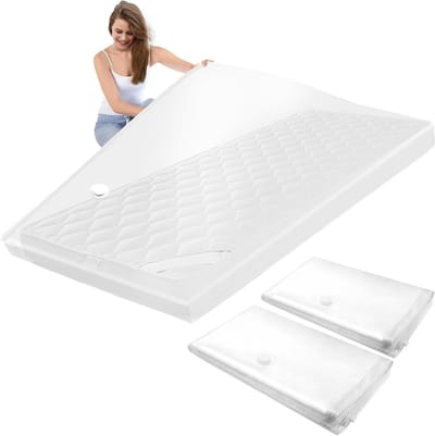 2 Stuks Extra Grote Vacuümzakken voor Matrassen 240 x 130 cm, Ideaal voor Kleding en Dekbedden, Zonder Pomp