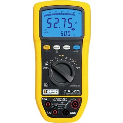 Chauvin Arnoux C.A 5275 Multimeter Digitaal Spatdicht (IP54) CAT III 1000 V, CAT IV 600 V Weergave (counts): 6000