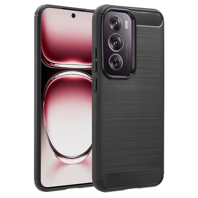 imoshion Hoesje - Geschikt voor Oppo Reno 12 Pro - Brushed Backcover - Zwart