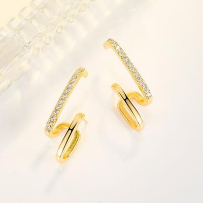 Boucles d'oreilles en or massif 14 carats pour femmes, 1 Carats, diamant, Diwenfu Aros Mujer Oreja, Orecchini de mariage, pierres précieuses jaune