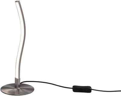 LED Tafellamp - Trio Yilan - 3.5W - Warm Wit 3000K - 1 lichtpunt - Mat Nikkel - Metaal
