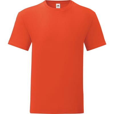 Fruit of the Loom Iconisch T-shirt voor heren (set van 5) (Vlammende sinaasappel)