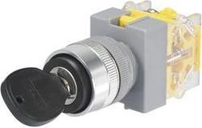 TRU COMPONENTS 704480 Y090-A-11Y/21 Sleutelschakelaar 250 V/AC 5 A uit/aan 1 x 90 ° IP40 1 stuk(s)