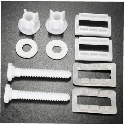 Toilet Seat Scharnierbouten - Bevestigingskit Reparatie - Toilet Repareren - Versterkte Schroef - 6mm x 1cm - Wit