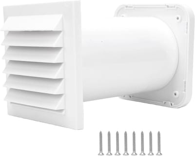 Ventilatie Rooster - Muurdoorvoer Set - Luchtcirculatie Verbeteren - Dier- en Regenwerend - 236 x 146 cm - Wit