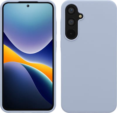 kwmobile telefoonhoesje geschikt voor Samsung Galaxy A55 5G - Hoesje met siliconen coating - Smartphone case in mat lichtblauw
