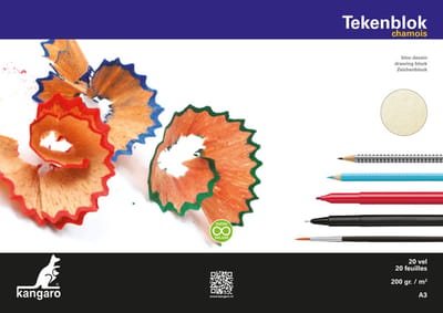 Kangaro tekenblok - A3 - 200 gram - 20 vel - chamois