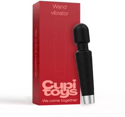 Cupitoys® Wand vibrator - 20cm - Zwart - Cadeauverpakking - 7 standen - Vibrators voor vrouwen en mannen - Sex toys voor vrouwen en mannen