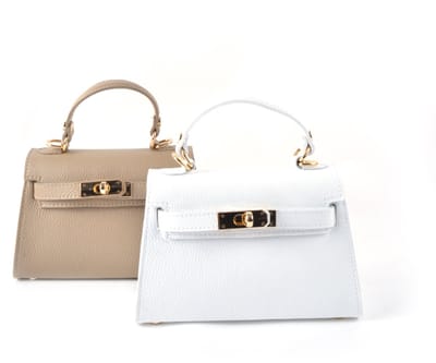 Giuliano Lederen Schoudertas Amaya - Dames - Made in Italy - Taupe