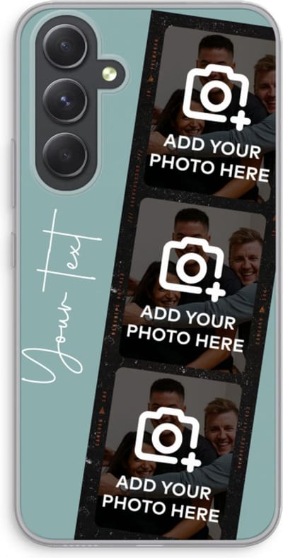 Gepersonaliseerd - Case Company® - Hoesje geschikt voor Samsung Galaxy A54 hoesje - Filmrol N°1 - Soft Cover Telefoonhoesje - Bescherming aan alle Kanten en Schermrand