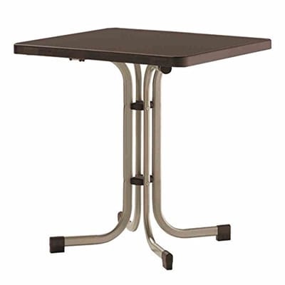 Klaptafel 70 x 70 cm met Inklapfunctie en Leisteen Decoratie