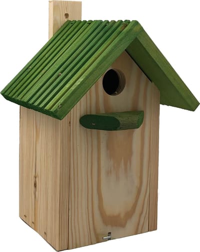 GARDEN SPIRIT Vogelhuisje Nestkast Koolmees - Vogelhuisje Hout - Boswachtershuisje 18,5x15x28 cm