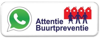 Buurtpreventie Whatsapp - Weerbestendig Aluminium - 40x15 cm - Bevestiging: Zonder bevestiging (alleen het bord)