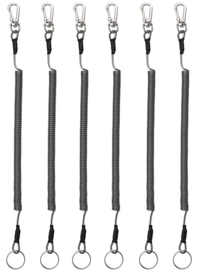 Dailygoods- Lanyard multifunctioneel - Uittrekbare sleutelhanger - Veiligheidsuitrusting - Heavy Duty - 150 cm uitrekbaar - Sterke kreeftenclips