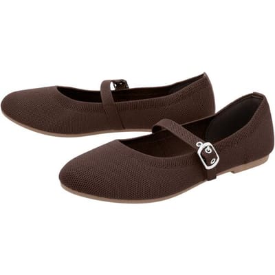 ESMARA Opvouwbare dames ballerina's (Bruin, 36)