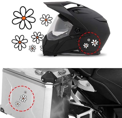Bloemen, madeliefjes, stickers voor auto, motorfiets
