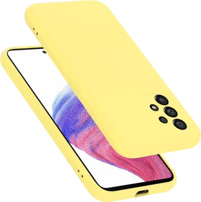 Cadorabo Hoesje geschikt voor Samsung Galaxy A53 5G in LIQUID GEEL - Beschermhoes gemaakt van flexibel TPU silicone Case Cover