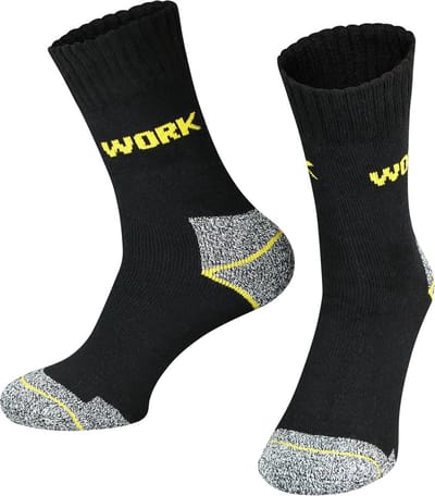 Thermo werksokken | zwart | 10 paar | Maat: 47-50