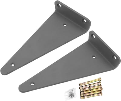 Plankhouders Set - Zwevend Beslag - Wand Decoratie - Zwaar IJzer Ontwerp - 2 Stuks - Zwart