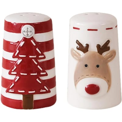 2 stuks nordic stijl kerstman kerst zout- en peperstrooier creatieve kerst thema kruidenfles gebosseleerde kruidenfles brown