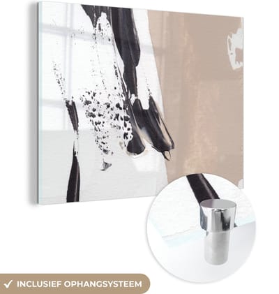 MuchoWow® Glasschilderij 120x90 cm - Schilderij acrylglas - Verf - Design - Abstract - Foto op glas - Schilderijen