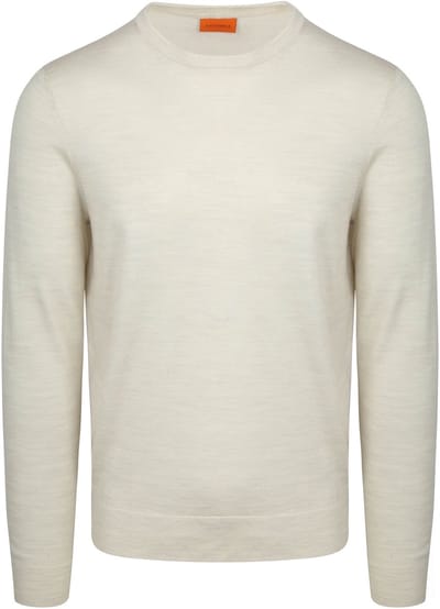 Suitable Merino Pullover Ecru - Maat S - Heren - Sweater