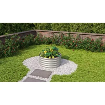 Vitavia Plantenbak Vita - Zilver - Metaal - 82,1x82,1x40,1cm