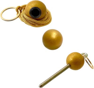 Boulemaus - Jeu de Boules - Bouleset Kleur goud - 1 Magneet - krachtige magnetische bouleopraper in de vorm van but met koord – 4 kg - 1 Traceur de Terrain -V2A roestvrij staal- 1 but