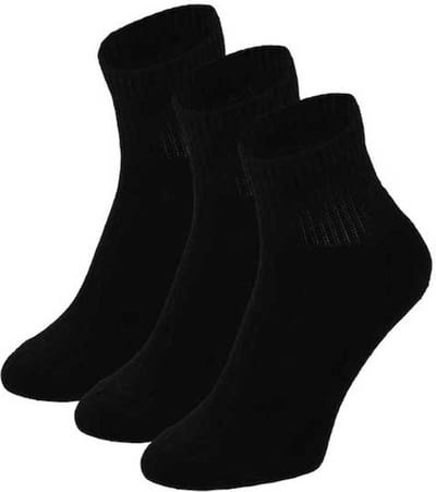 Apollo Basis Quarter Sportsokken Zwart 42-47 3 paar