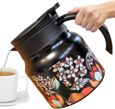 Geïsoleerde Drankdispenser - Warme Dranken Ketel - Dranken Warm Houden - Dubbelwandige Isolatie - 800 ml - Zwart