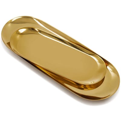 Roestvrij Staal Dienblad Decoratie Opbergdienblad Oorbellen Sorteerbak Meerdere Maten Badkamer Slaapkamer Huis Opbergaccessoire Roestvrij W274WW- beige