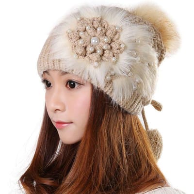 Dames Wollen Hoed Dames Tide Gebreide Muts Student Warm Schattig Oorbescherming Winter Verdikte Warme Hoed