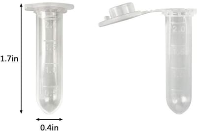 200 Stuks 2ml Centrifugebuisjes Polypropyleen Gradueel Micro Reageerbuisjes met Snapdop
