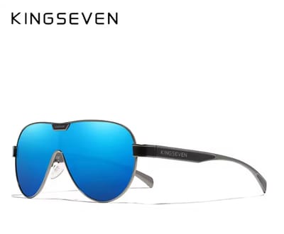 KINGSEVEN Zonnebril 7762 - Donkerblauw – Heren - Vrouwen - Gepolariseerd - UV400 - Piloot