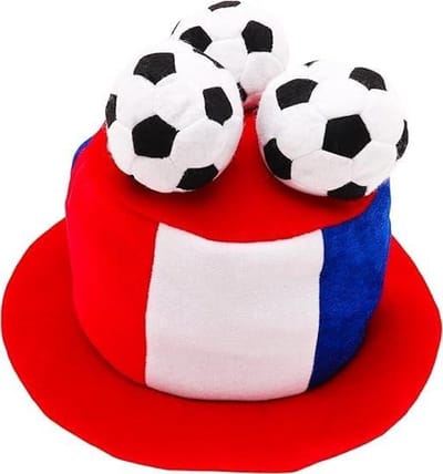 Voetbal Hoge Hoed - Fan Hoed - Voetbal Evenementen - Met 3D Voetballen - 31 cm Diameter