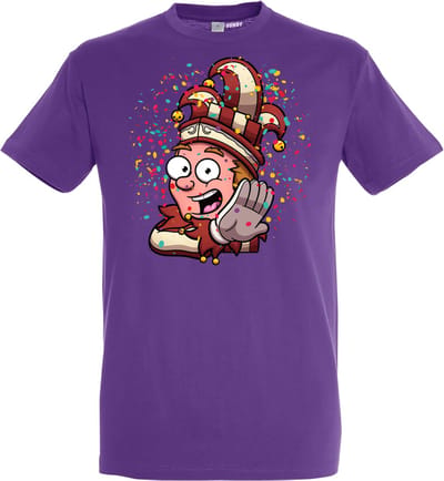 T-shirt Alaaf Kleine Prins | Carnaval | Carnavalskleding Dames Heren | Paars | maat XS