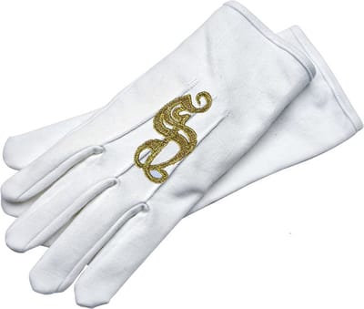 Handschoenen Wit - Sint en Kerstman - Geborduurd - Volwassenen - Maat XXL
