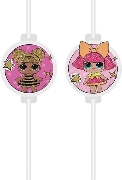 Wefiesta - L.O.L Surprise Glitterati - rietjes (4 stuks)