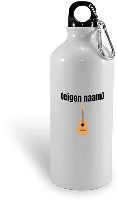Hacebo® - gitaar met eigen naam waterfles - Gitaar - gitaar liefhebbers - muziekliefhebber - leuk cadeau voor iemand die houd van gitaren - cadeau - kado - water fles - 400ML