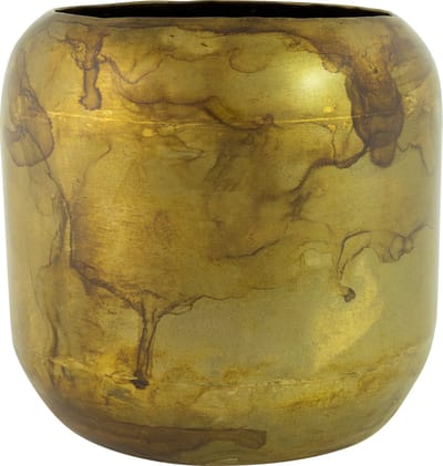 Ter Steege Bloempot-Sierpot Metaal Old Camel-Bruin D 12 cm H 12 cm